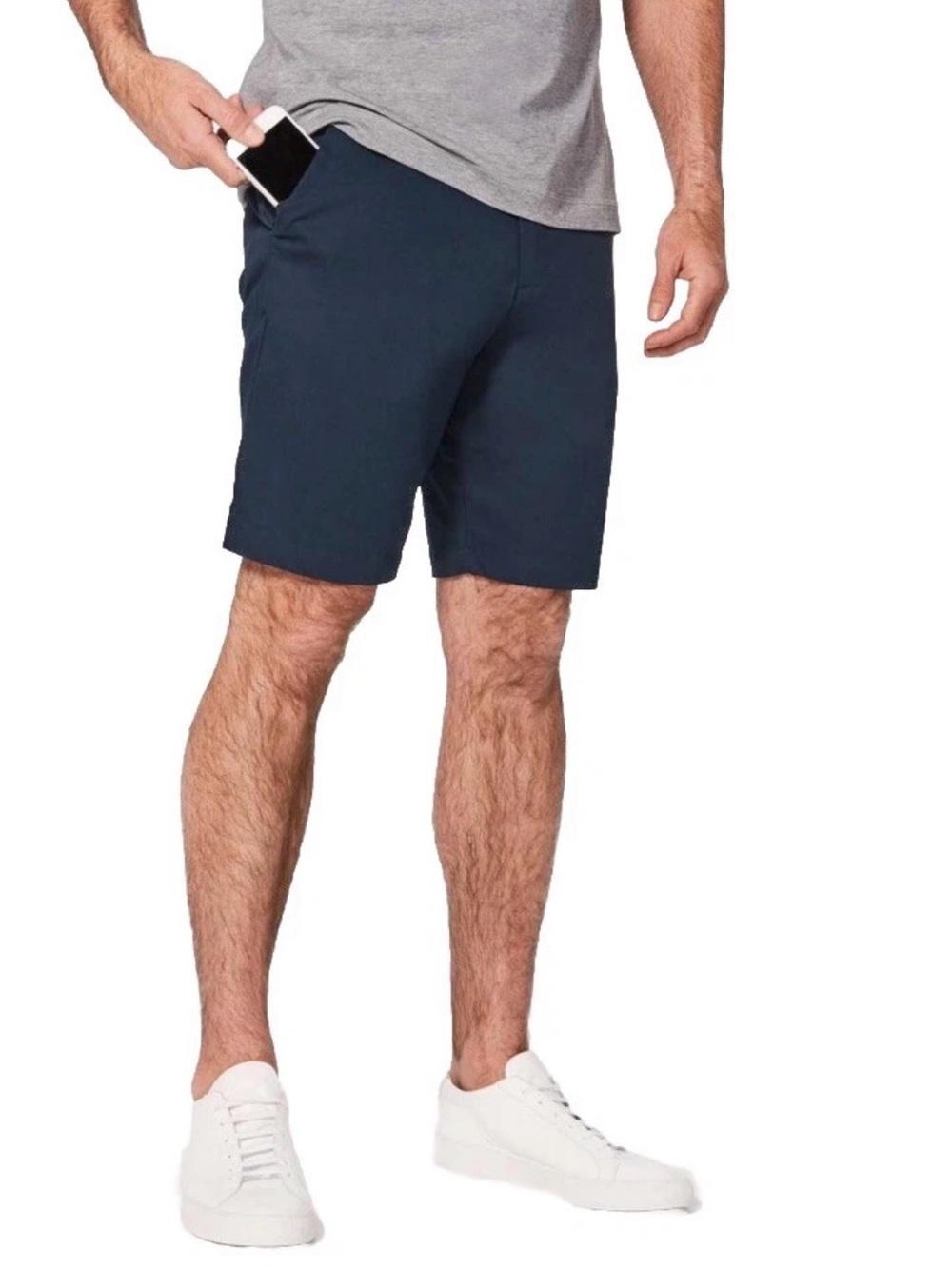 Lululemon Commission Shorts Men's 38 Navy Classic 9" Warpstreme